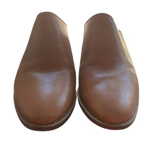 Madewell Cognac Brown Harper Leather Slip On Heeled Mules - Picture 7 of 12